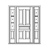 5-panel door with 3-lite over 1 panel sideites
Unit Dimension 66" x 81-3/4"
Door Dimension 36" x 80"
Panel - raised
Glazing - Tempered Low-e IG, SDL